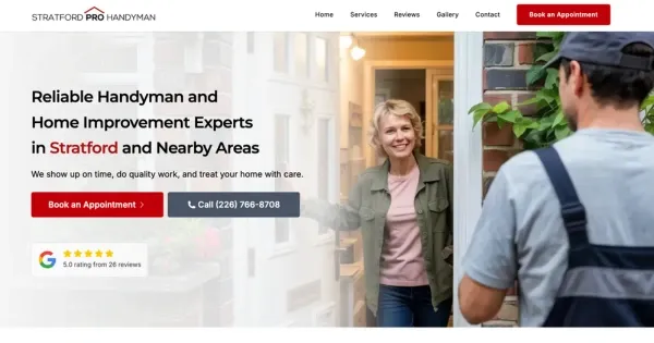 sample handyman website design